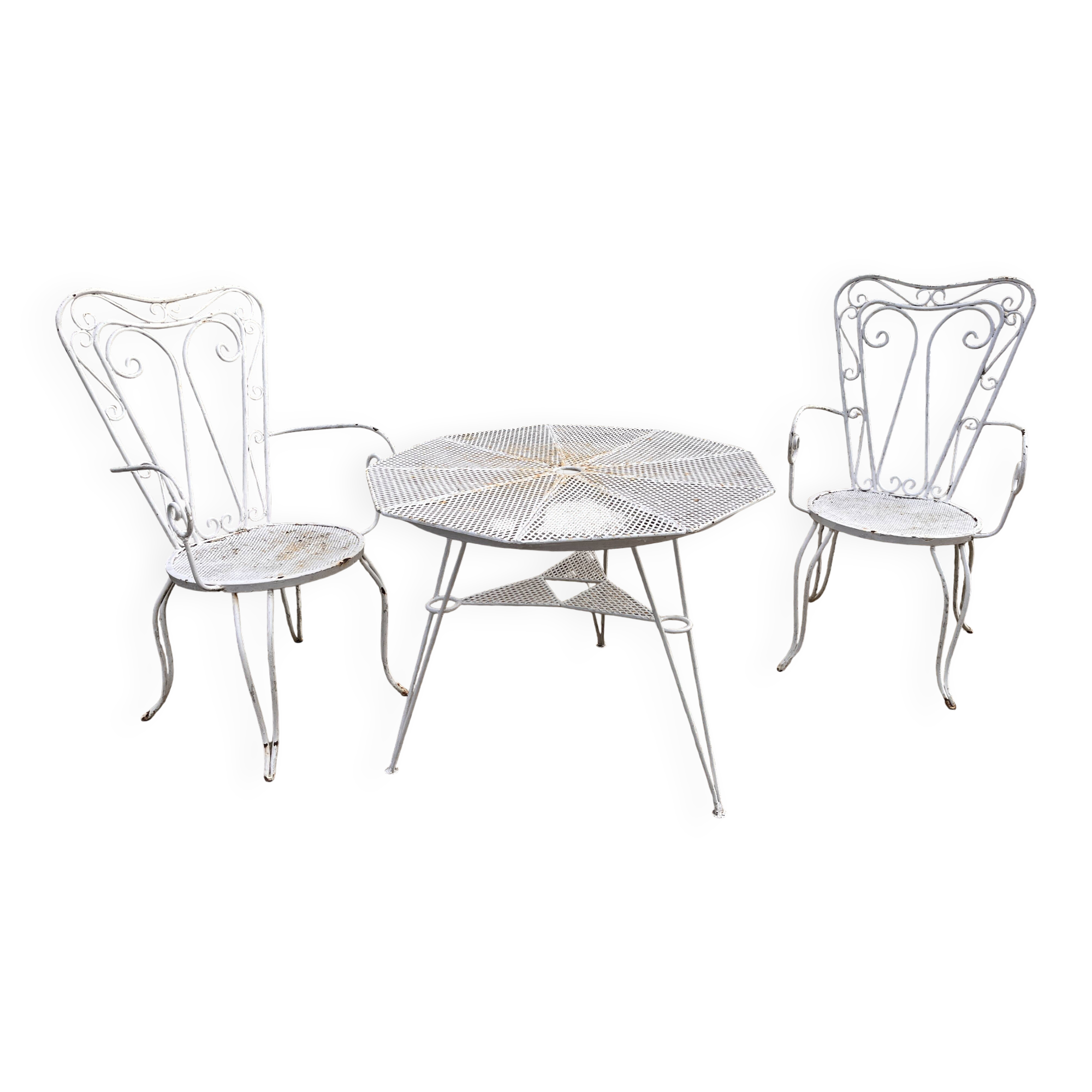 vintage metal garden furniture tête-à-tête