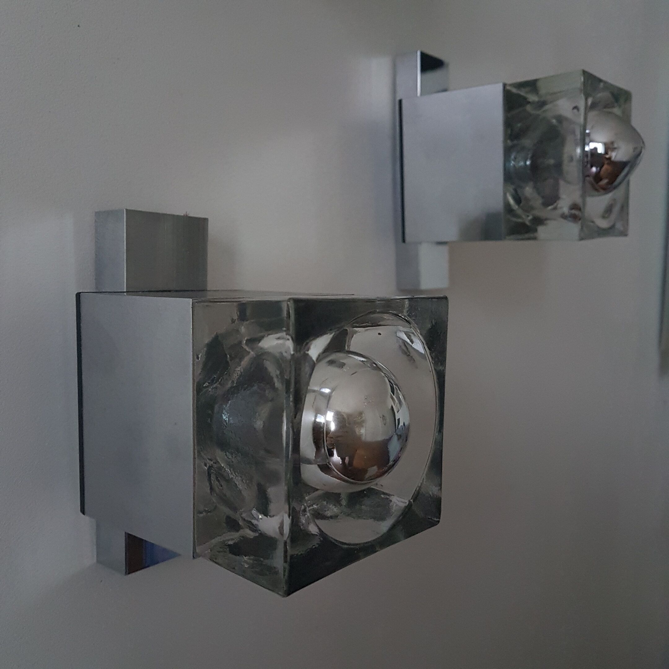 Set of 3 sconces 1970 Sciolari