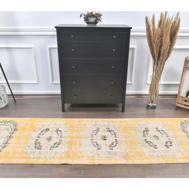 Tapis kilim turc Oushak en laine 80x345