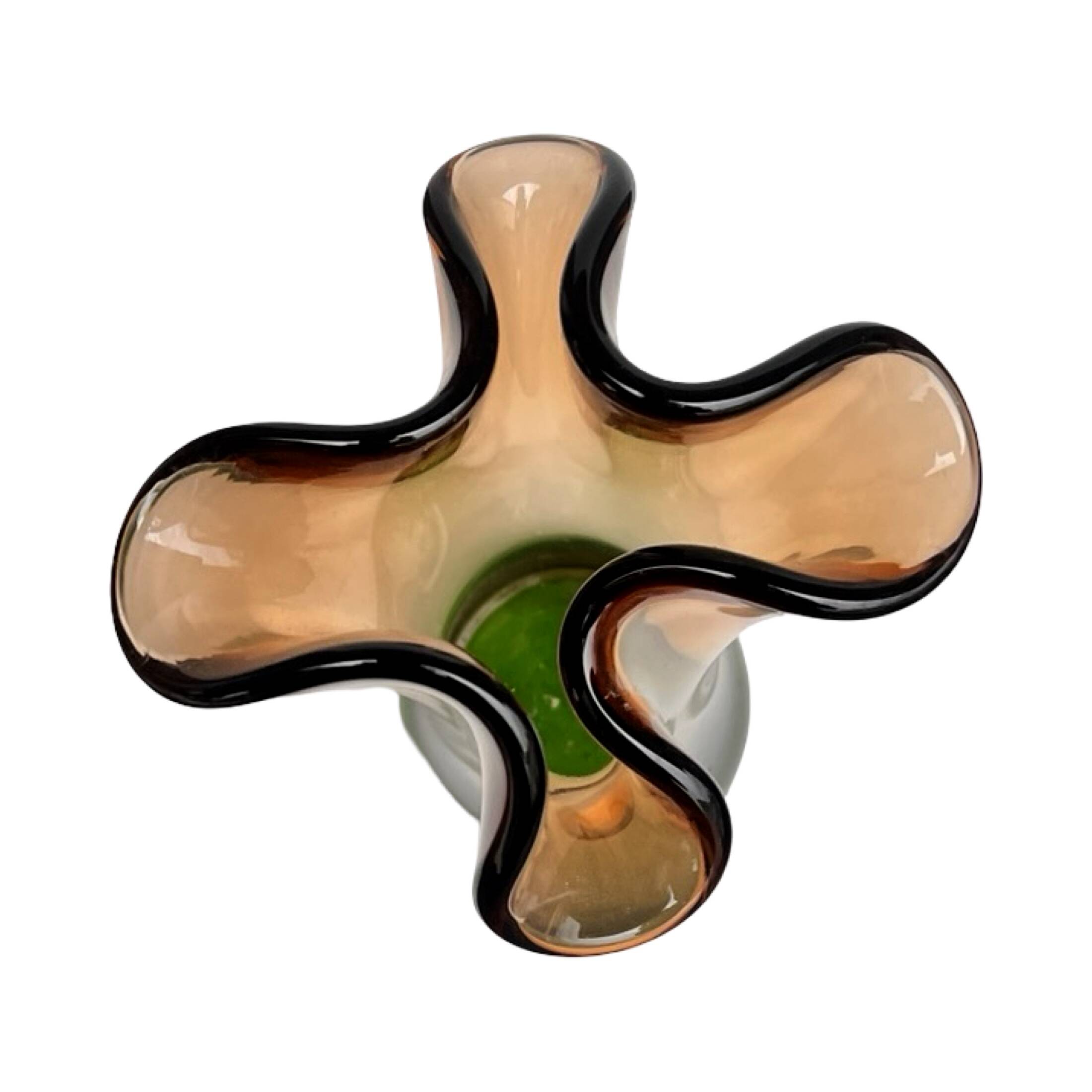 Hana Machovská vase, Borocrystal Nový Bor, Czechoslovakia, 1970s, art glass