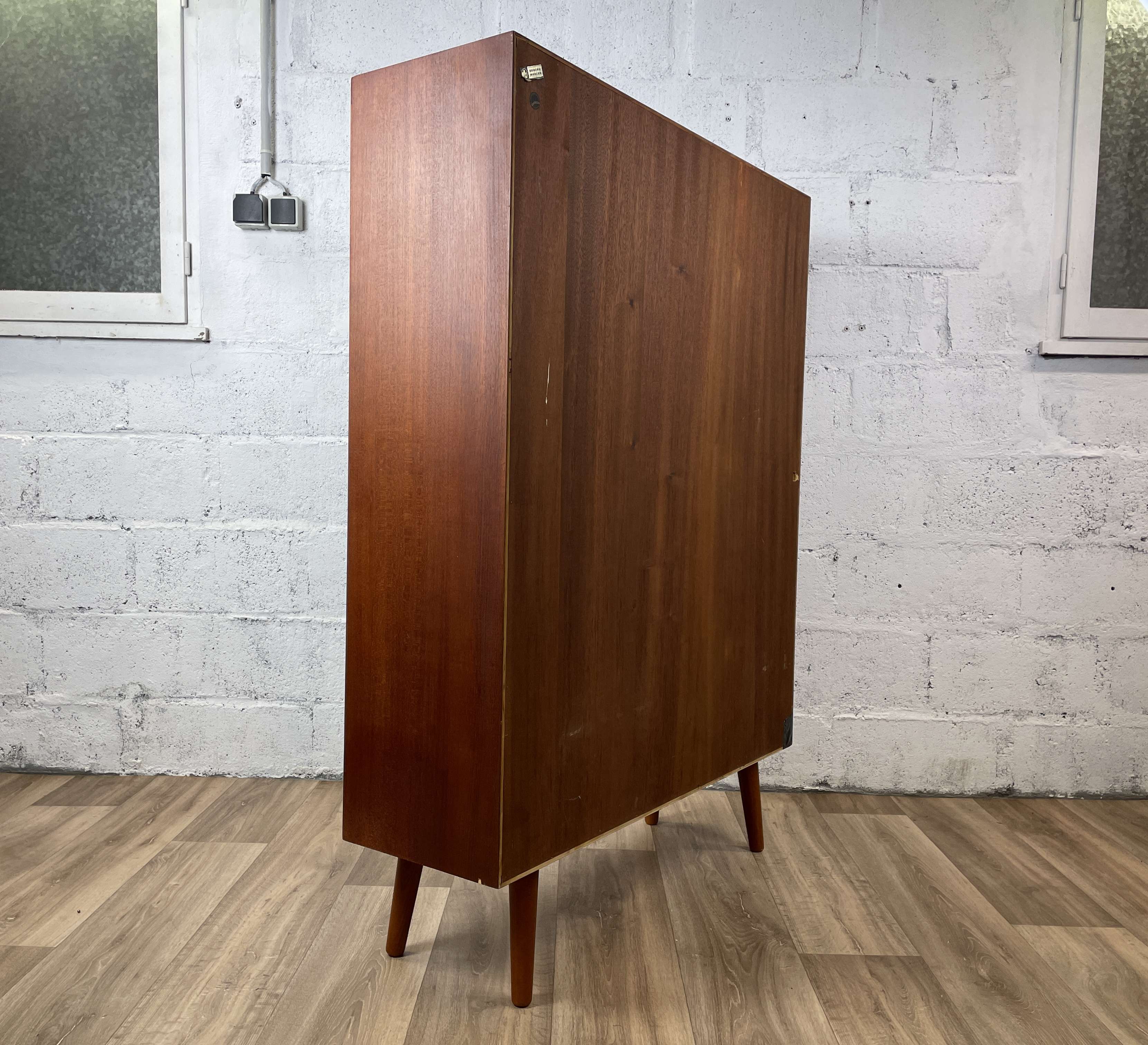 Vintage Scandinavian teak bookcase by Børge Mogensen for Søborg Møbelfabrik, 60s