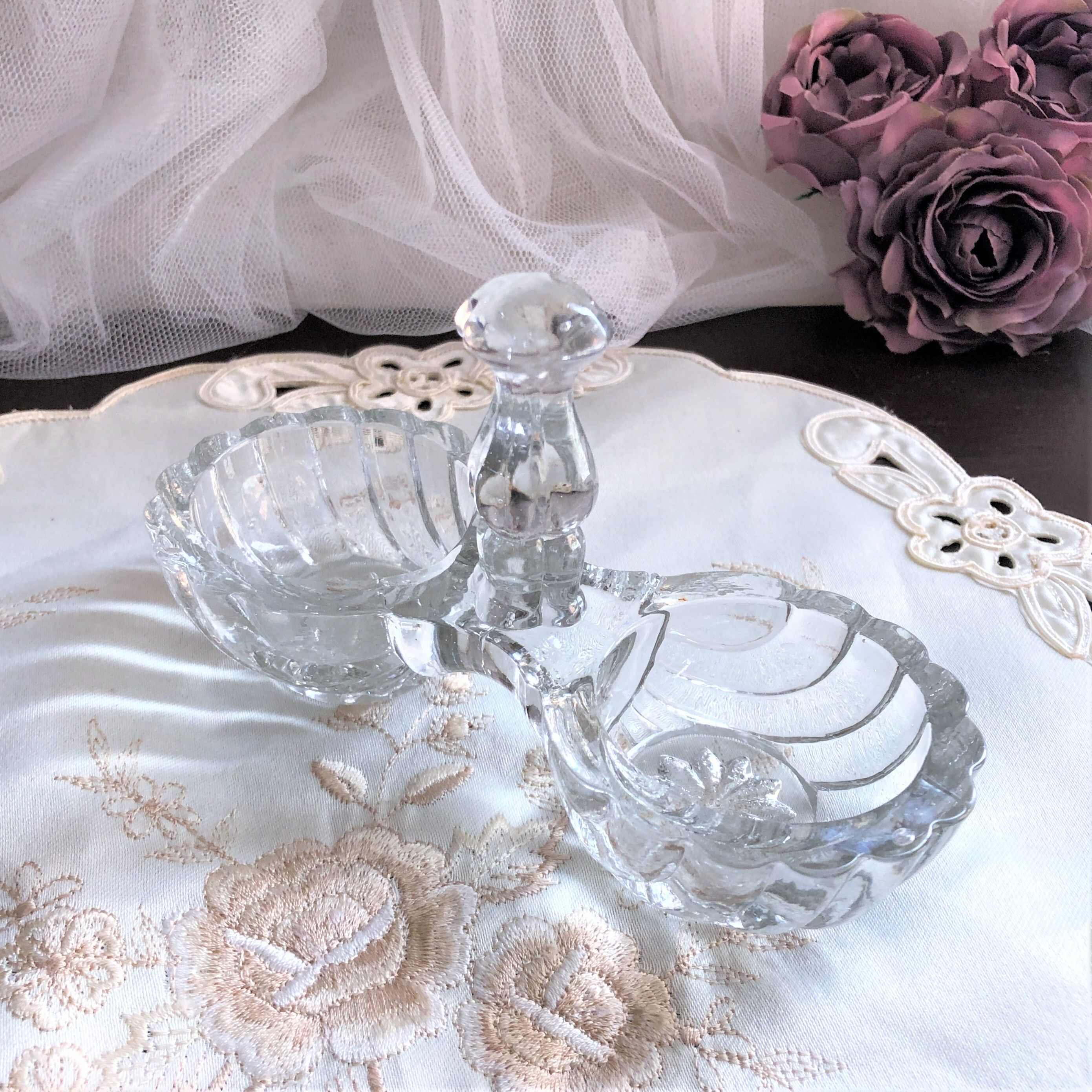 Saleron molded glass 2 compartments