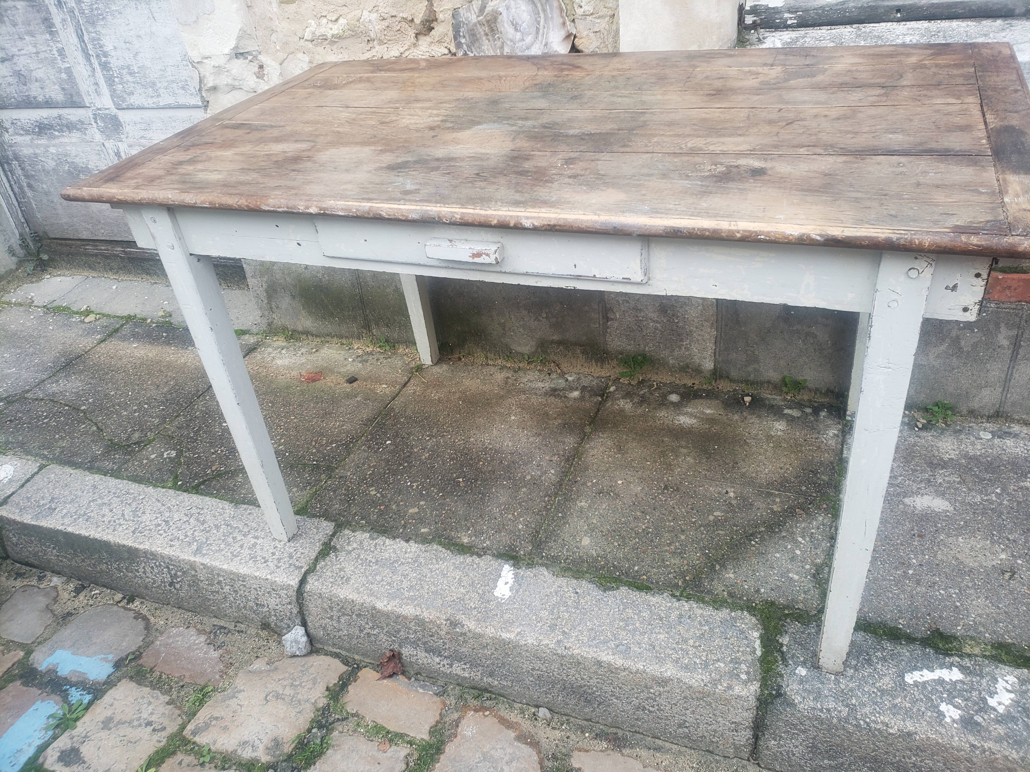 Natural patina farm table