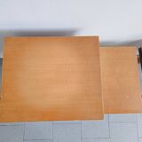 Pair of vintage 1960s asymmetrical bedside tables