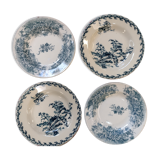 set of 4 hollow plates ter of iron gien and grigny