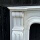Louis XV Style Fireplace In White Carrara Marble, Circa 1980