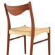 Set of 4 Arne Wahl Iversen for Glyngore papercord chairs 'Naerem'