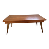 Vintage table with tapered legs.