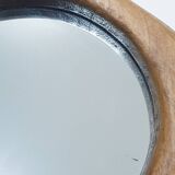 Hand carved wooden pear mirror