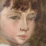 Portrait à l'huile sur carton