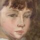 Oil portrait on cardboard