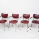 Set of 4 De Wit Dining chairs, 1960s