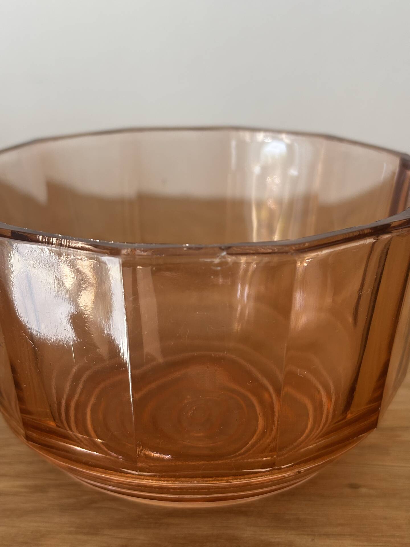 Old sugar bowl or pink glass sweet jar