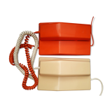 Contempra orange and ivory vintage phones
