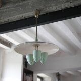 Vintage lacquered metal pendant from the 1950s, Herman Busquet for Hala.