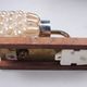 Set Wall lamps Danish teak with brass and glass.