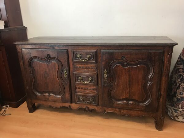 Buffet bas lorrain style louis xv chene massif xixème