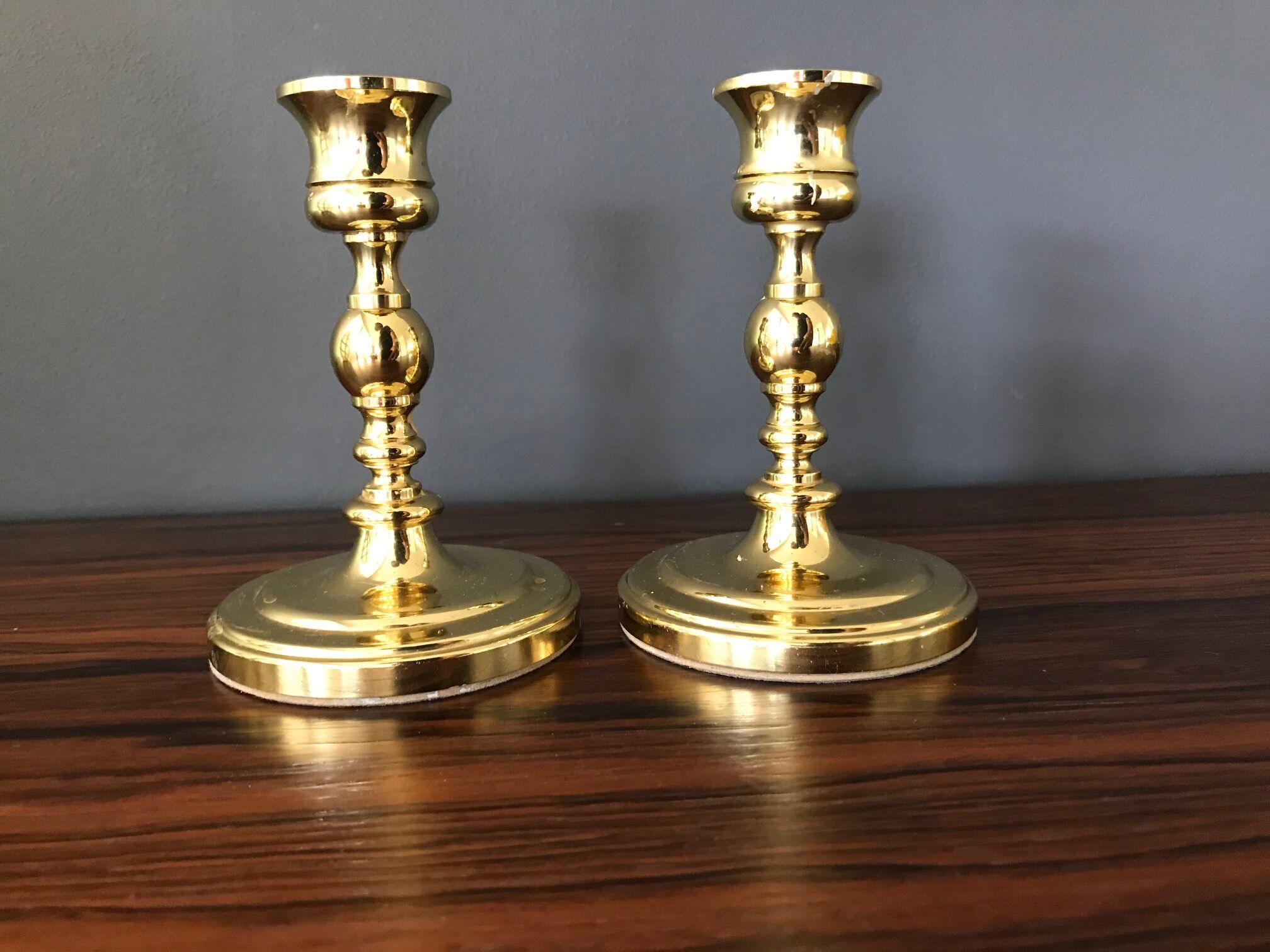 Baldwin brand brass candlestick pair