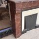 Wooden fireplace mantel imitating marble