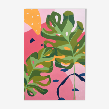 Poster "Monstera my love" by Céc'