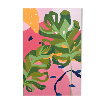 Poster "Monstera my love" by Céc'