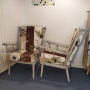 Pair of Baumann fan armchairs