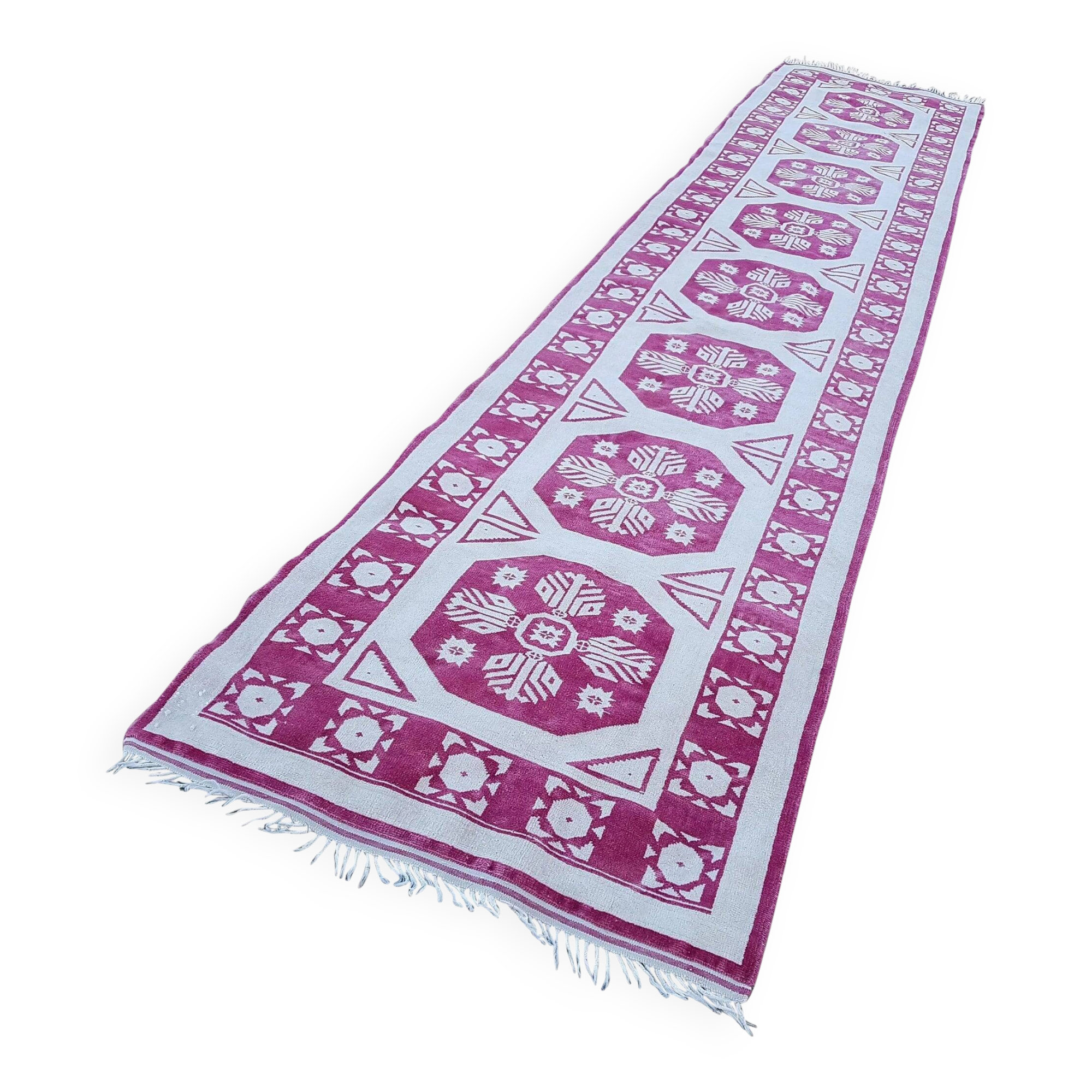 Vintage Turkish hallway rug 100x493 cm