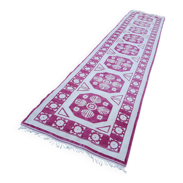 Tapis de couloir turc vintage 100x493 cm