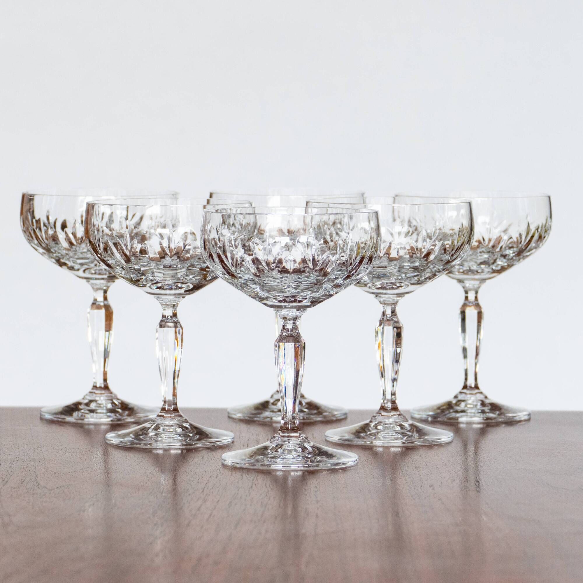 Lot De 6 Coupes à Champagne Macomb Transparentes - Style Art Nouveau Élégant