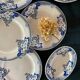 Lot 6 flat plates, 1 dish, 1 Ceranord Saint Amand Vintage 1950s dish