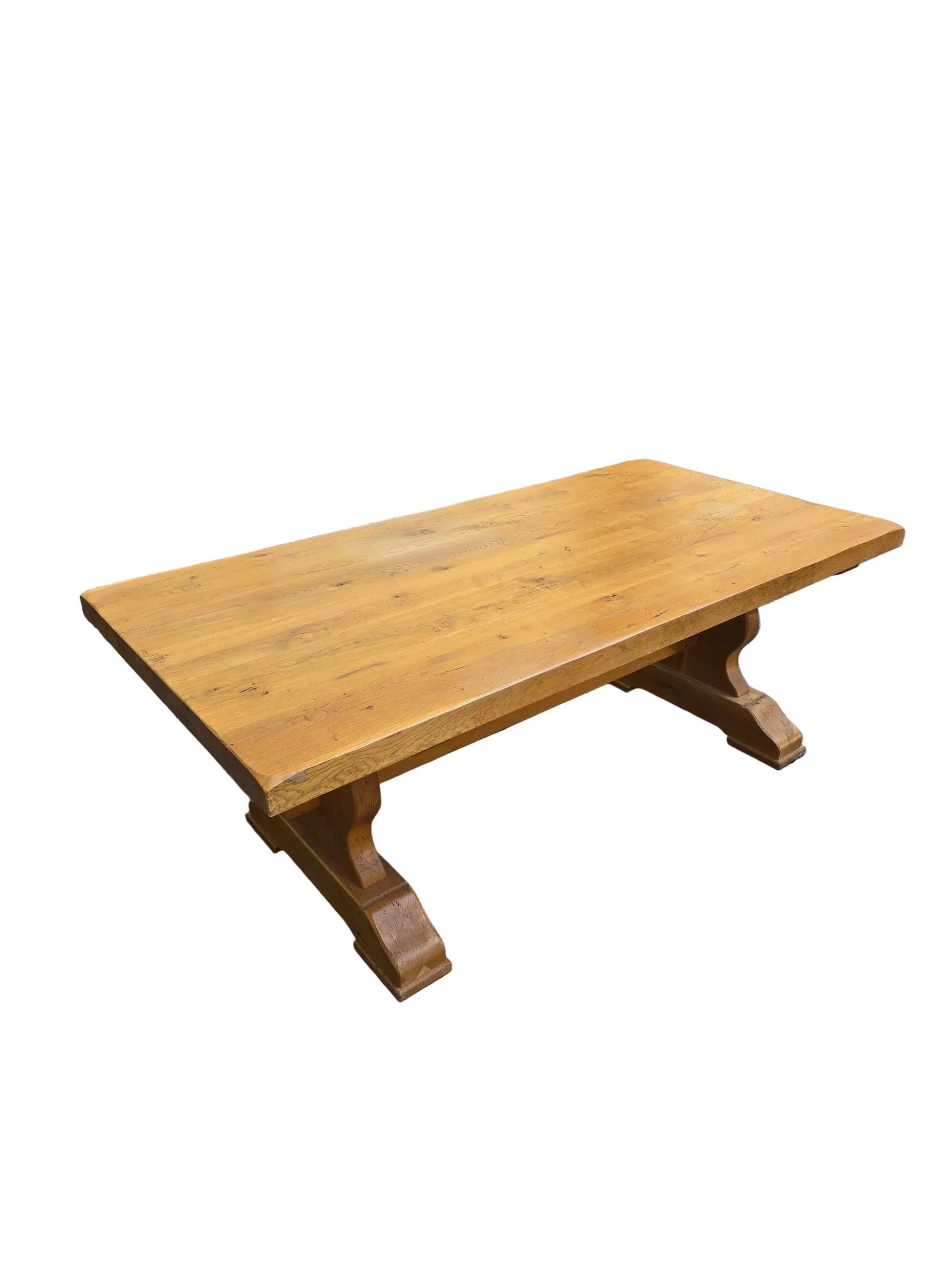 Large monastery table in solid oak – French handcrafted.