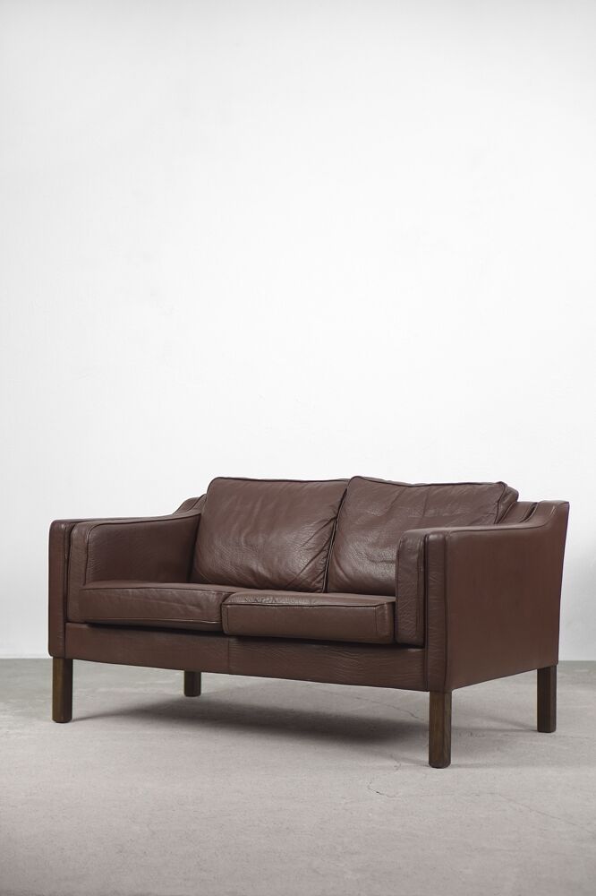 Set of 2 scandinavian leather sofas, 1970ss