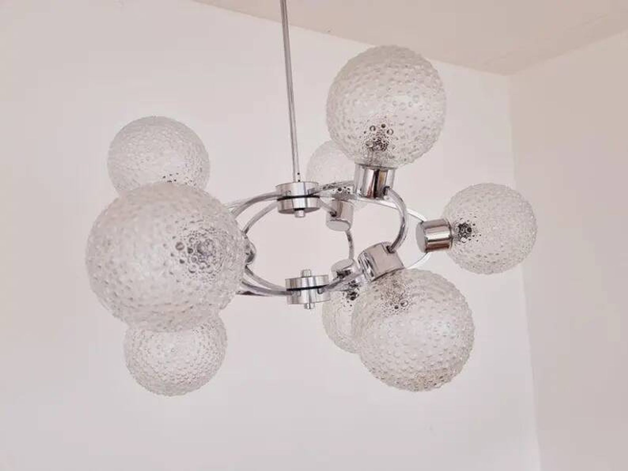 Large Midcentury Galaxy Sputnik Chandelier, Germany, 1970s