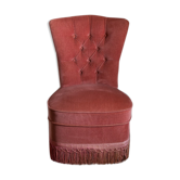 Fauteuil crapaud vieux rose