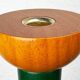 Postmodern yellow, green, red wooden chandelier Monokel by Ikea, 1980s.