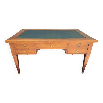 Bureau plat époque restauration en acajou