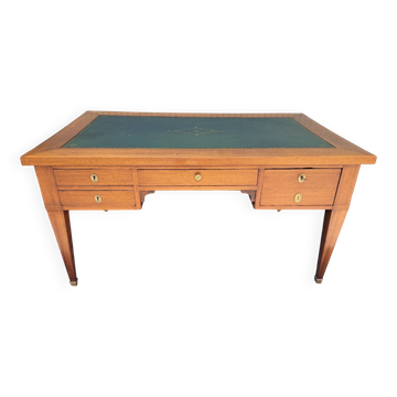Bureau plat époque restauration en acajou