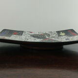 Ceramic dish Deruta signed Pimpinelli Menotto
