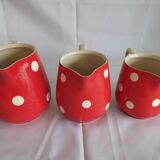 Set of 3 pitchers earthenware