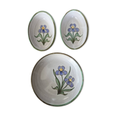 Lot of 3 ceramic pieces Natoli Vallauris – Iris decoration