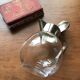 Art Deco carafe in silver metal and blown glass