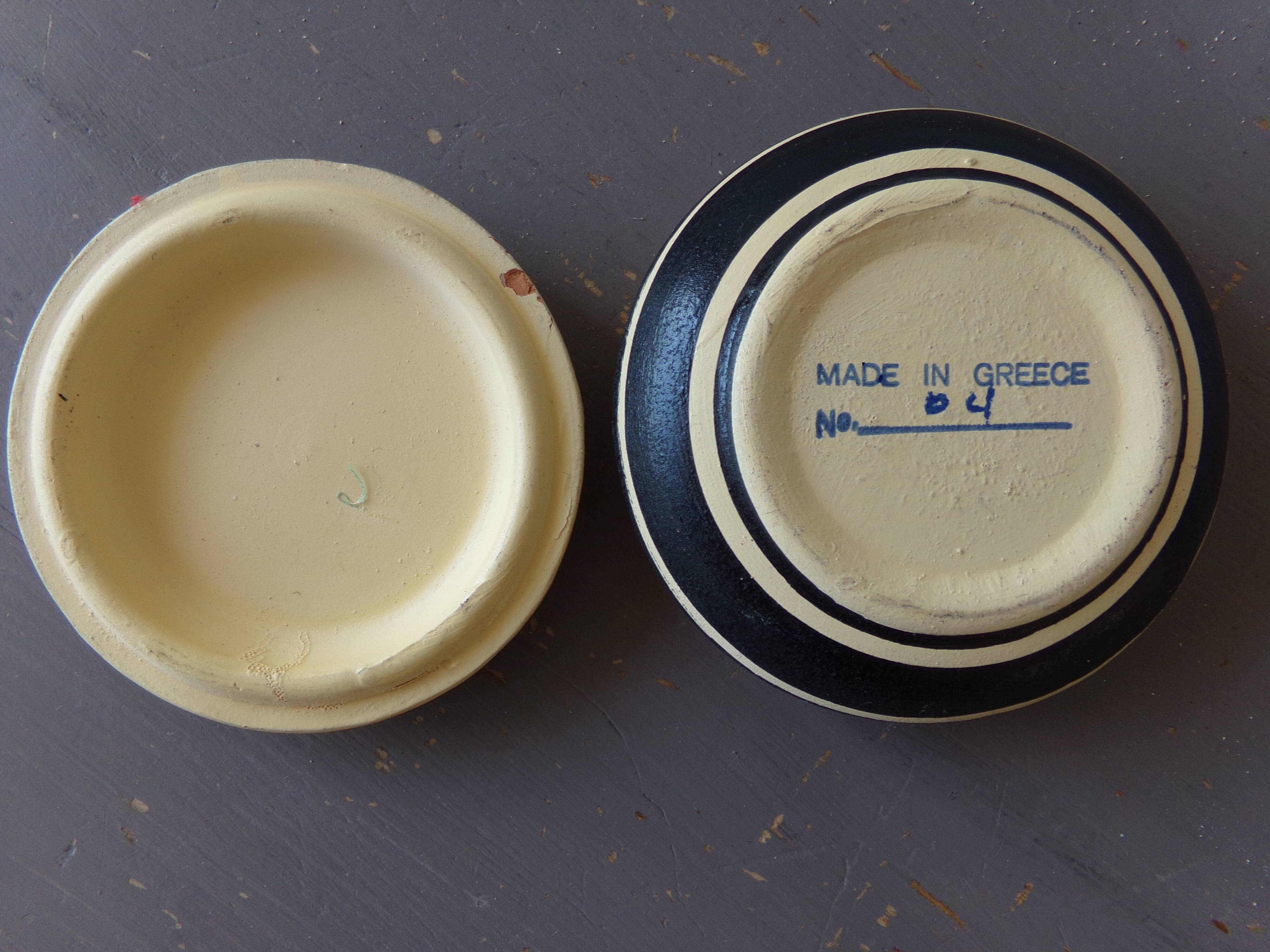 Terracotta box with Greek décor