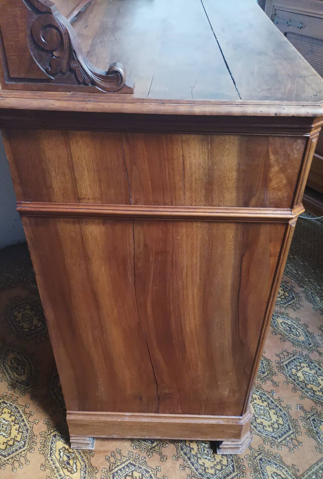 19th-century walnut Saint Hubert buffet