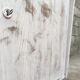 Buffet bahut vintage 1950 pieds compas patine blanche