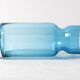 Small Vintage Blue Glass Vase / Mid-century Stylish Vase / Sweden / 1980s