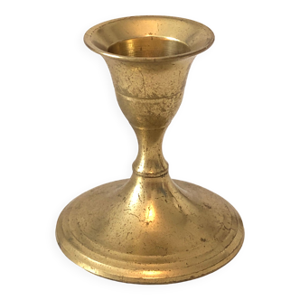 Old golden brass candle holder