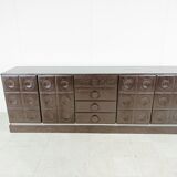 Graphical brutalist credenza, 1970s