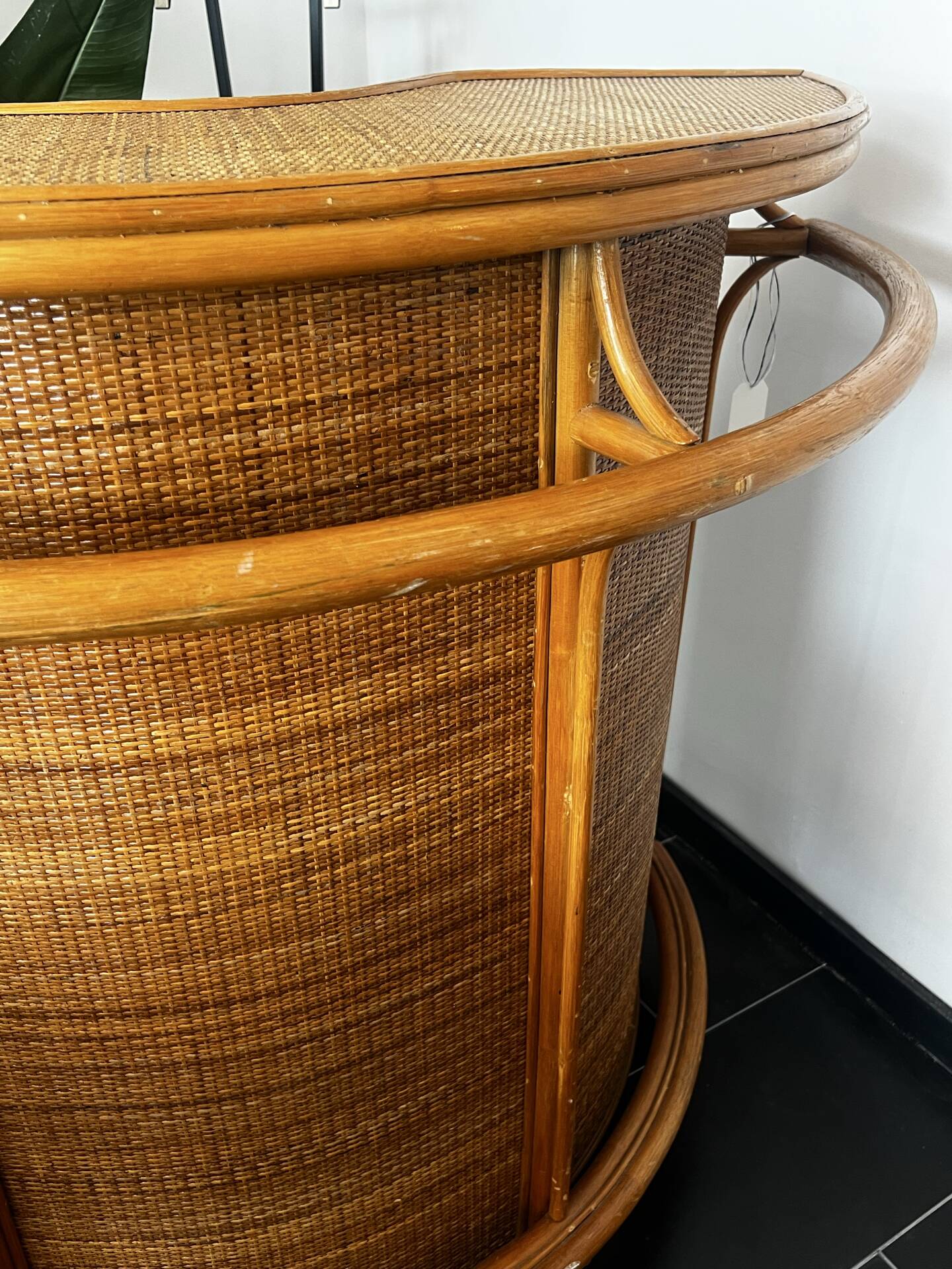 Bar and bamboo rattan stools 1970 maugrion gatti