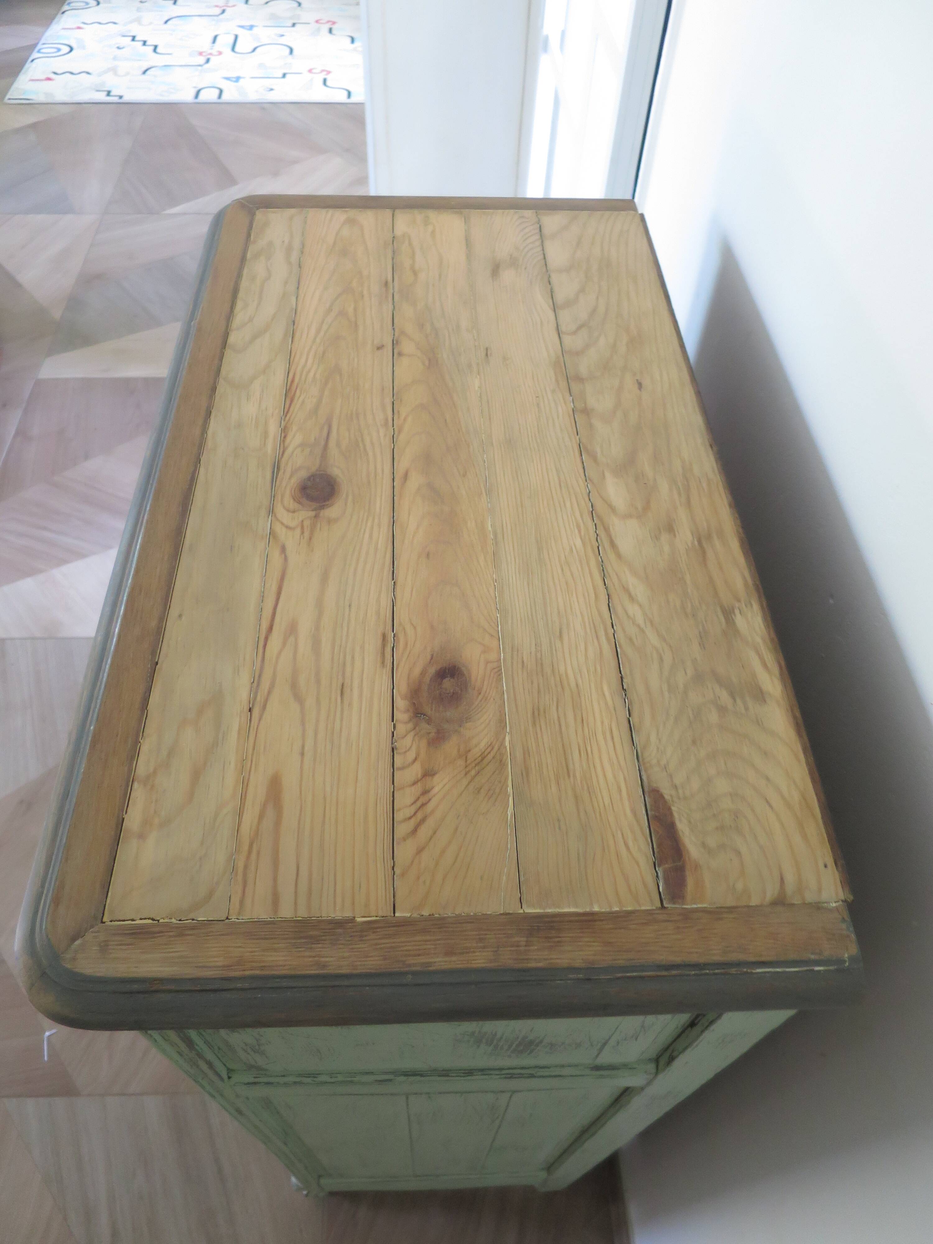 Vintage - Jam cupboard - Low sideboard - Rustic / Shabby chic - Solid wood