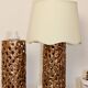 Paire de lampes de table brutalistes